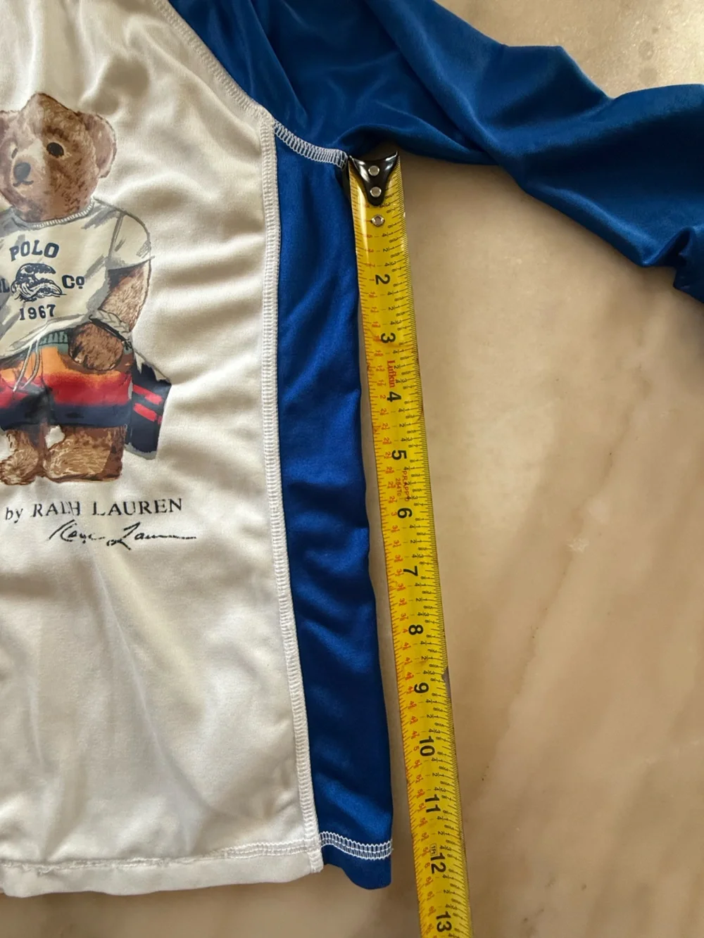 RALPH LAUREN Boy's Polo Bear Long-Sleeve Rash Guard size 5